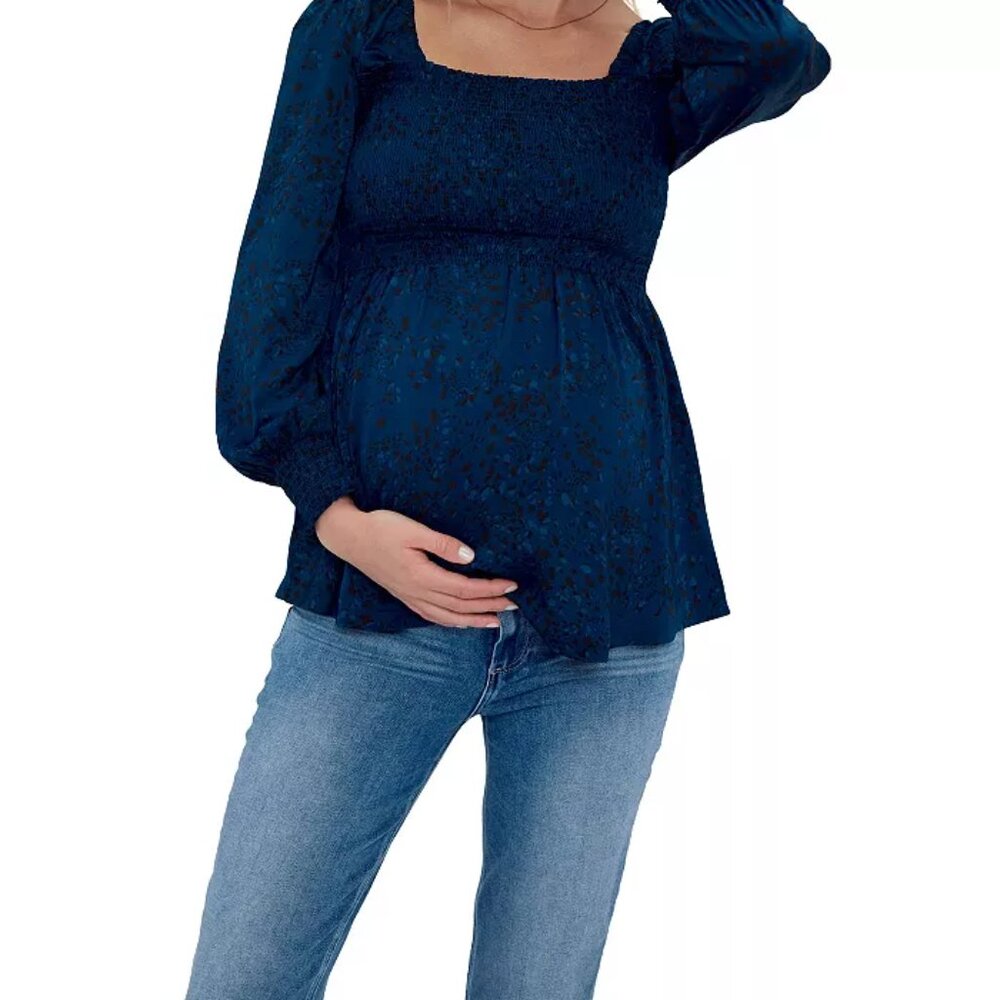 Ingrid + Isabel Women's Maternity Everywear Smocked Top sz xs